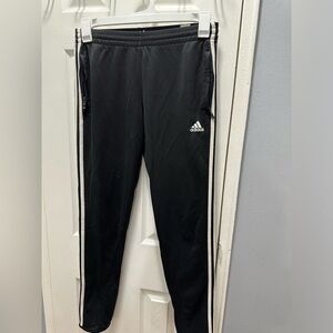 Adidas 3-Stripes Doubleknit Zipper Pants in Black/White